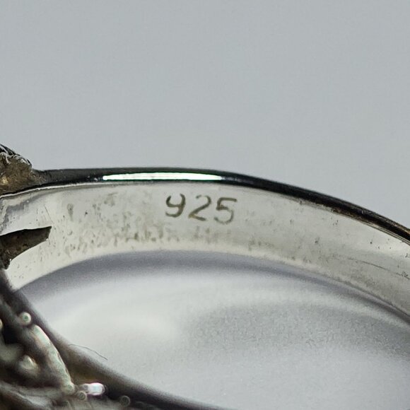 925‎ Sterling Silver Ring Citrine .925 Size 8 - Picture 6 of 10